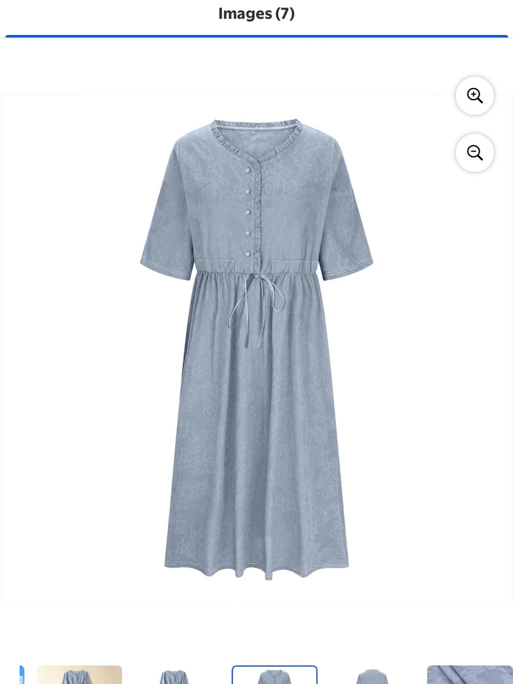 NEW midi dress, short sleeve, v-neck, modest - Picture 2 of 7
